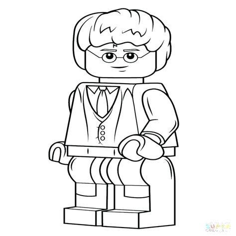 harry potter lego coloring page