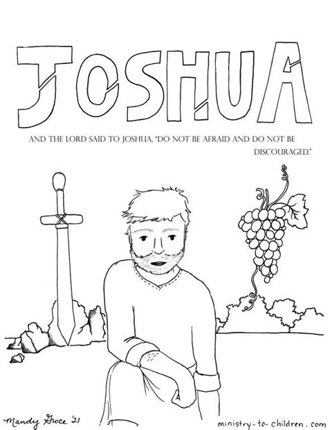 joshua coloring page bible coloring pages joshua bible coloring pages