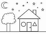 Shapes Coloring House Shape Colouring Pages Kids Printable Sheet Worksheet Preschoolers Worksheets Print Drawing Tô Màu Drawings Children Templates Finder sketch template