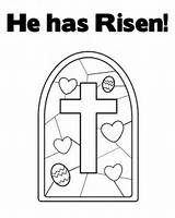 Coloring Risen Easter Pages Jesus Has He Kids Cross Happy Rocks Color Sheets Colouring Choose Board sketch template