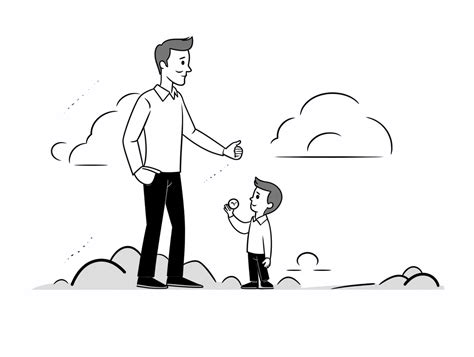 father  child coloring sheet coloring page