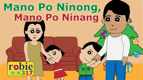 mano po ninong mano po ninang filipino christmas song animated youtube