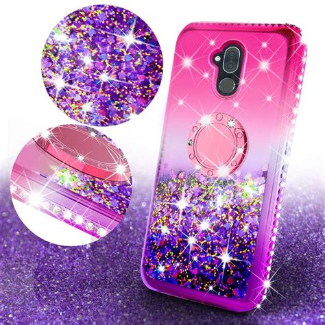 alcatel  revvl   caseliquid glitter cute phone case girls kickstandbling diamond