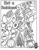 Coloring Pages Healthy Food Health Kids Rainbow Eat Nutrition Preschool Printable Activities Chain Eating Foods Learning Habits Worksheets Color Print sketch template