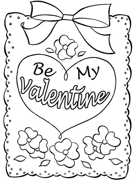 valentines day cards sheets coloring pages