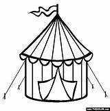 Circus Tent Coloring Pages Color Carnival Printables Kids Zirkuszelt Clipart Online Birthday Vintage Outline Party Google Theme Thecolor Von Use sketch template
