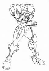 Samus Metroid Colorear Coloringhome Zelda Aran Imagixs Tablero sketch template
