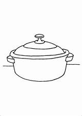 Coloring Cookware Lid Kochtopf Freeprintablecoloringpages sketch template