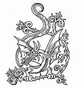 Coloring Pages Dragon Celtic Printable Colouring Coloriage Color Chinese Drawing Websites Dragons Adults Animal Year Alphabet Adult Mandala Knots Sheets sketch template