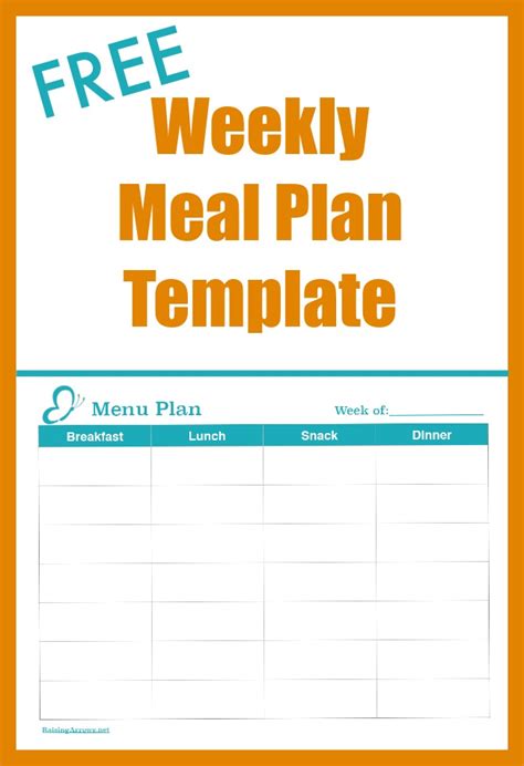 weekly eating plan template sampletemplatess sampletemplatess