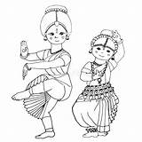 Indian Dancing Girl Dance Illustration Girls Drawing Odissi Classical Little Vector Stock Beautiful Dancers Drawn Hand Dreamstime Illustrations Vectors Clipart sketch template