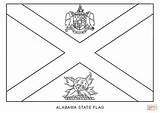 Coloring Flag Alabama Pages Printable Drawing sketch template