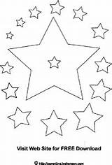 Size Coloring Different Stars Template sketch template