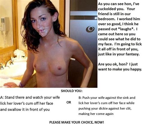 wife cum on tits cuckold caption porn tube