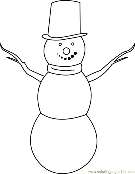 simple snowman coloring page  kids  snowman printable coloring