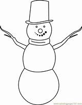 Snowman Coloring Simple Pages Coloringpages101 Color Kids Online Holidays sketch template