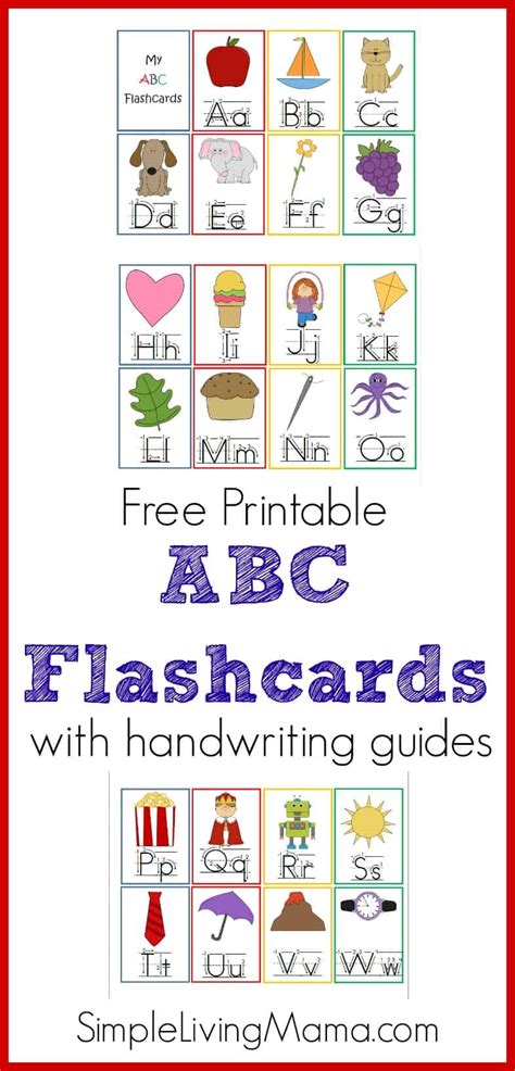 printable abc flashcards homeschool printables