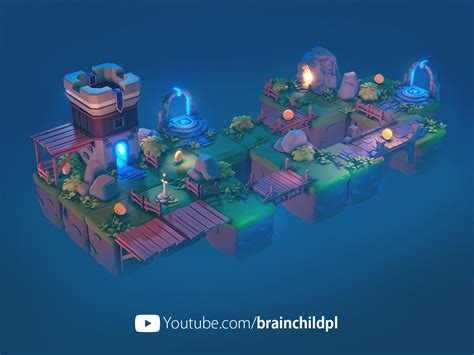 Low Poly Blender And Unity Game Assets 3d Game Design Behance
