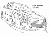 Subaru Impreza Coloring Rally Car Pages Wrx Template sketch template