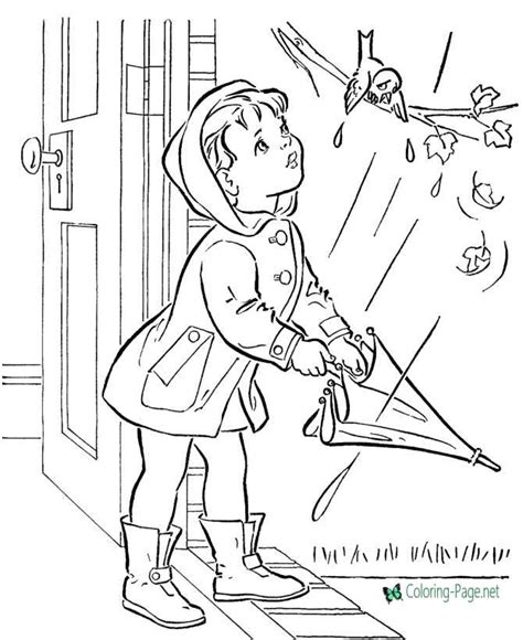 girl  bird spring coloring pages