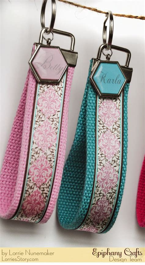 sew wristlet keychain  epiphany crafts personalized charm