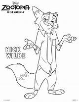 Zootopia Coloring Pages Sheets Printables Activity Wilde Nick Yax sketch template