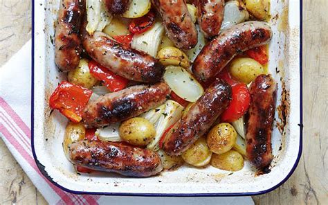 mary berry s roasted sausage and potato supper