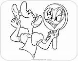 Daisy Duck Coloring Pages Disneyclips Mirror Looking sketch template
