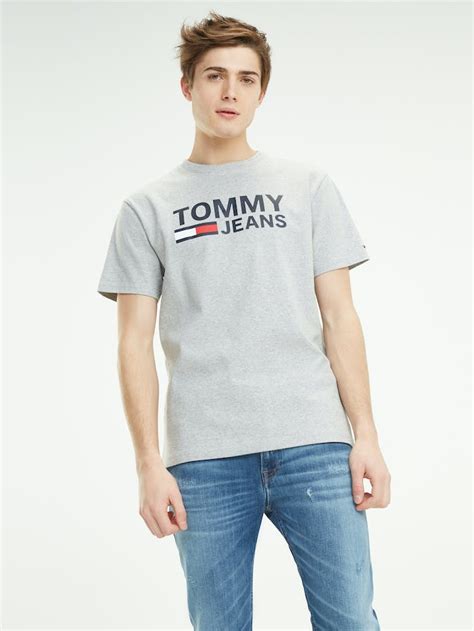 tommy jeans classic logo  shirt  shirts tommy hilfiger