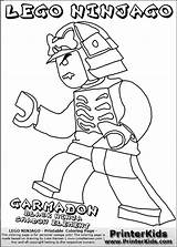 Garmadon Ninjago Lord Coloring Pages Lego Getcolorings Color sketch template