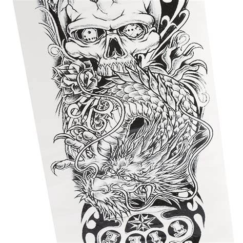 Large Full Arm Sleeve Temporary Tattoo Stencil Sticker Body Art