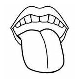 Coloring Tongue sketch template