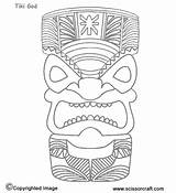 Tiki Coloring Hawaiian Luau Maske Sketch Sketchite Kittybabylove sketch template