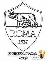 Coloring Pages Soccer Roma Logos Logo Rome Player Boys Football Printable Uefa Fifa Comments Library Codes Insertion sketch template