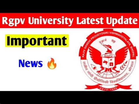 rgpv university important news youtube