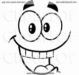 Excited Face Toon Hit sketch template