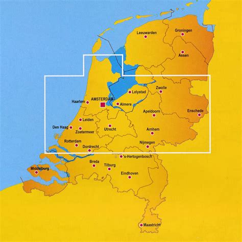 wegenkaart landkaart nederland noord midden zuid set anwb media