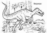 Baryonyx Jurassic Cartoon Coloringfolder 4kids sketch template
