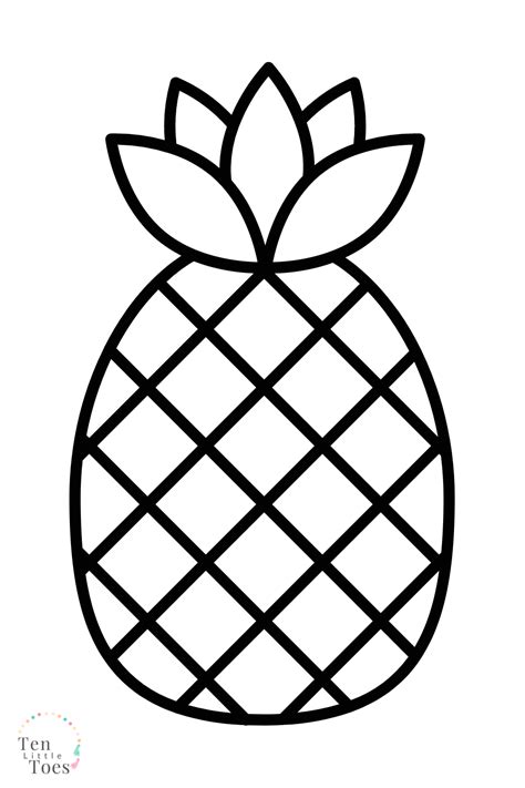 coloring pineapple fruit wecoloringpage pages cartoon sketch coloring page