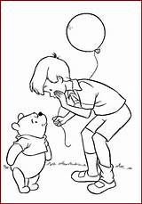 Christopher Robin Pooh Winnie Coloring Pages Printable Drawing Books Color Balloon Colouring Birthday Characters Friends Robins Disney Kids Book Choose sketch template