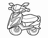 Scooter Coloring Coloringcrew Color sketch template