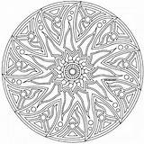 Coloring Pages Complex Mandala Adults Pattern Mandalas Celtic Print sketch template