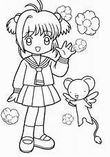 Sakura Coloring Cardcaptor Pages Anime Printable Captor Card Cute Chibi Coloring4free Kero 2021 Color Keroberos Cartoon Kids Print Colouring Getdrawings sketch template