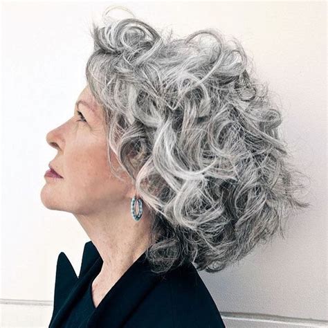 greyhair thefashionelder fashionelder short curly hairstyles for