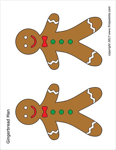 gingerbread man  printable templates coloring pages