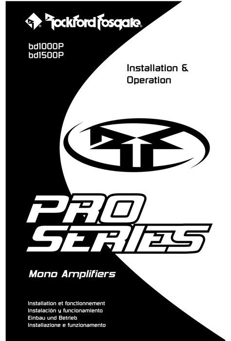 rockford fosgate mono amplifiers installation operation manual   manualslib