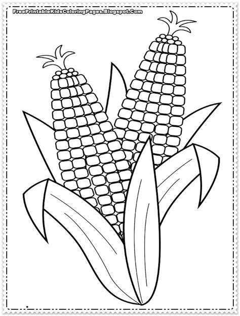 corn coloring pages  thanksgiving