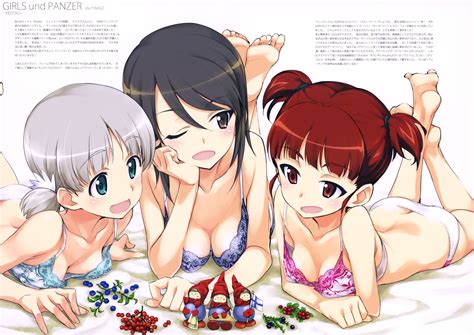 mika aki and mikko girls und panzer drawn by kurashima tomoyasu