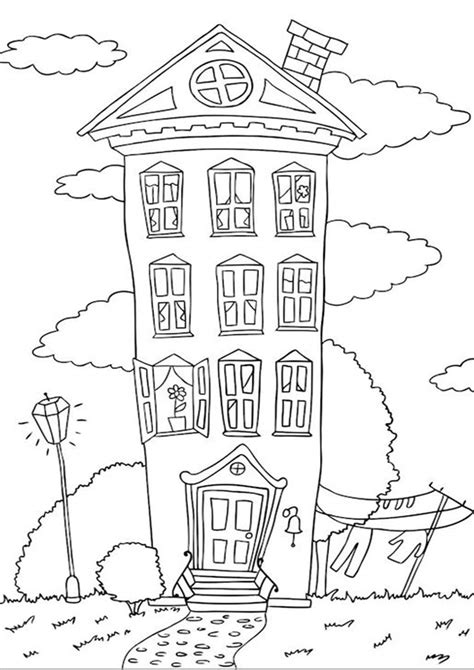 house printable coloring pages