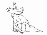 Triceratops Coloring Pages Dinosaur Printable Kids Color sketch template